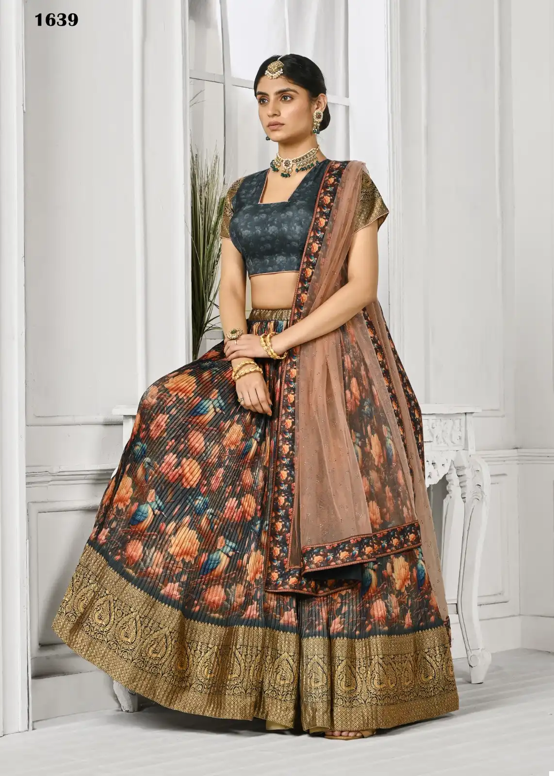 Saptrangi Kalamkari Print Lehenga Collection Vol 03 Pure Silk Wholesale Lehenga Catalog — Wholesale Lehenga, MPA wholesale from Surat - Gallery Image 2