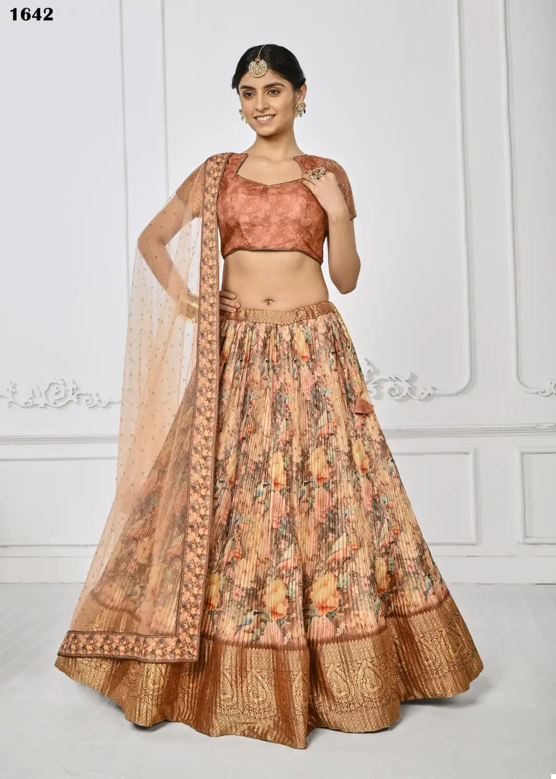 Saptrangi Kalamkari Print Lehenga Collection Vol 03 Pure Silk Wholesale Lehenga Catalog — Wholesale Lehenga, MPA wholesale from Surat - Gallery Image 4