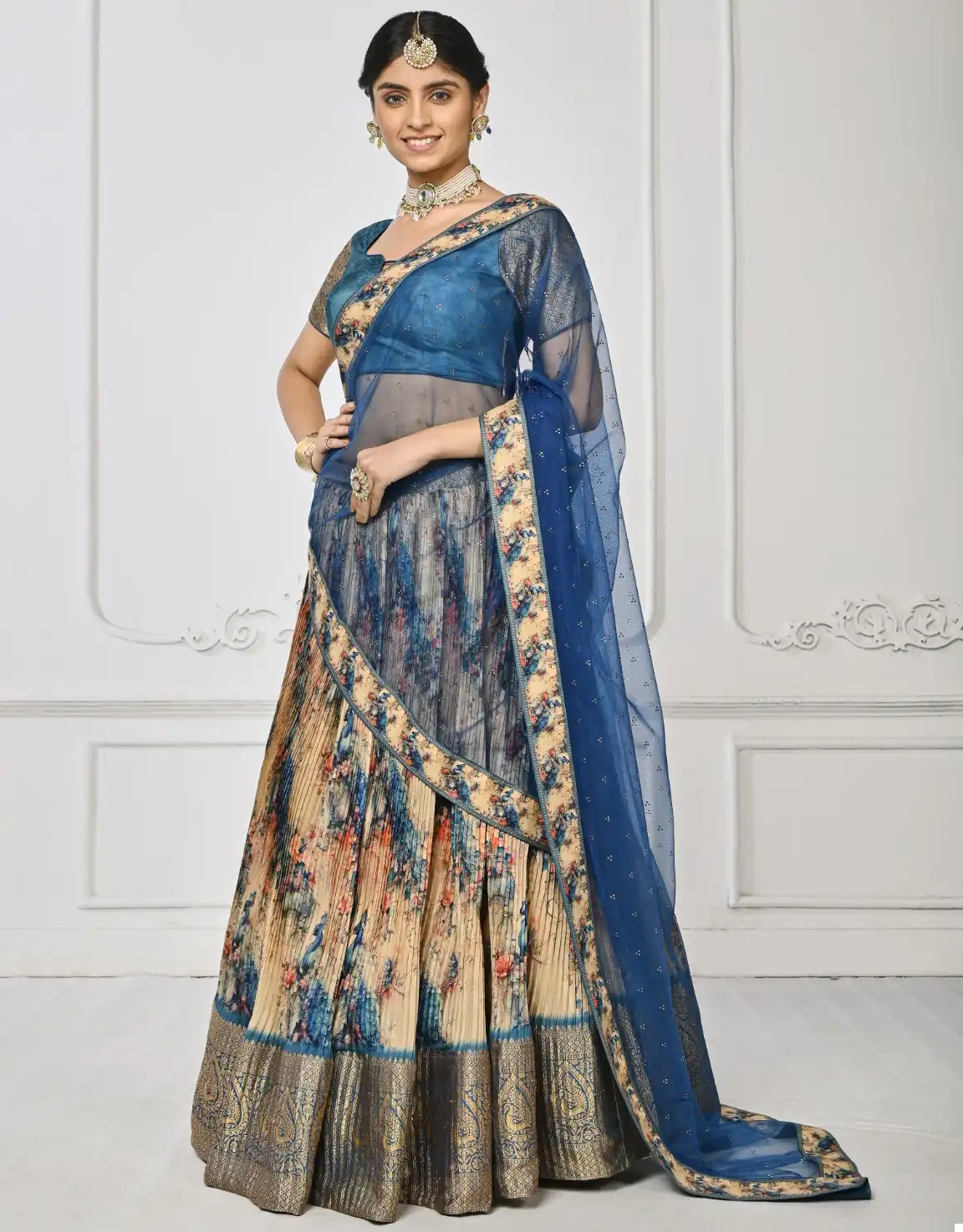Saptrangi Kalamkari Print Lehenga Collection Vol 03 Pure Silk Wholesale Lehenga Catalog — Wholesale Lehenga, MPA wholesale from Surat — view 1