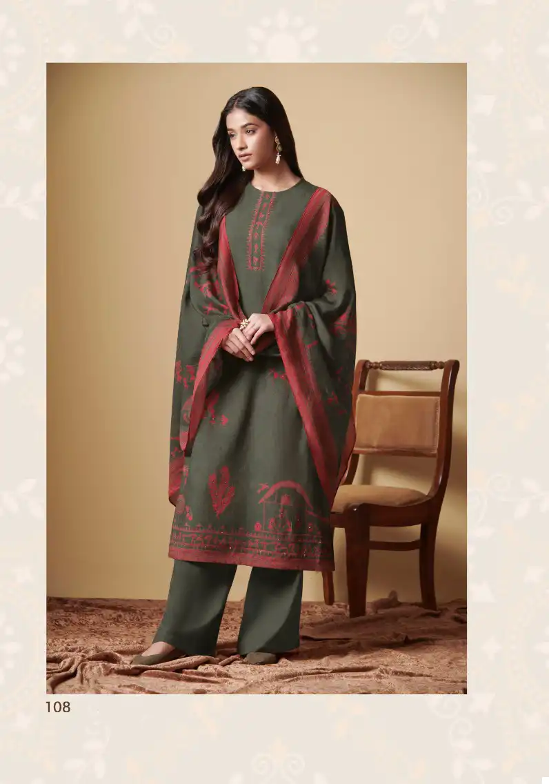 Irika Sarah Pashmina Wholesale Salwar Suit Catalog — Wholesale Salwar Suits, MPA wholesale from Surat - Gallery Image 8