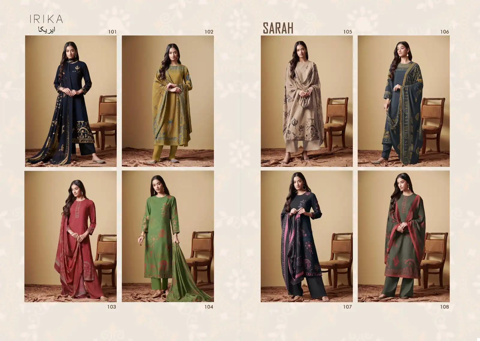 Irika Sarah Pashmina Wholesale Salwar Suit Catalog — Wholesale Salwar Suits, MPA wholesale from Surat — view 9