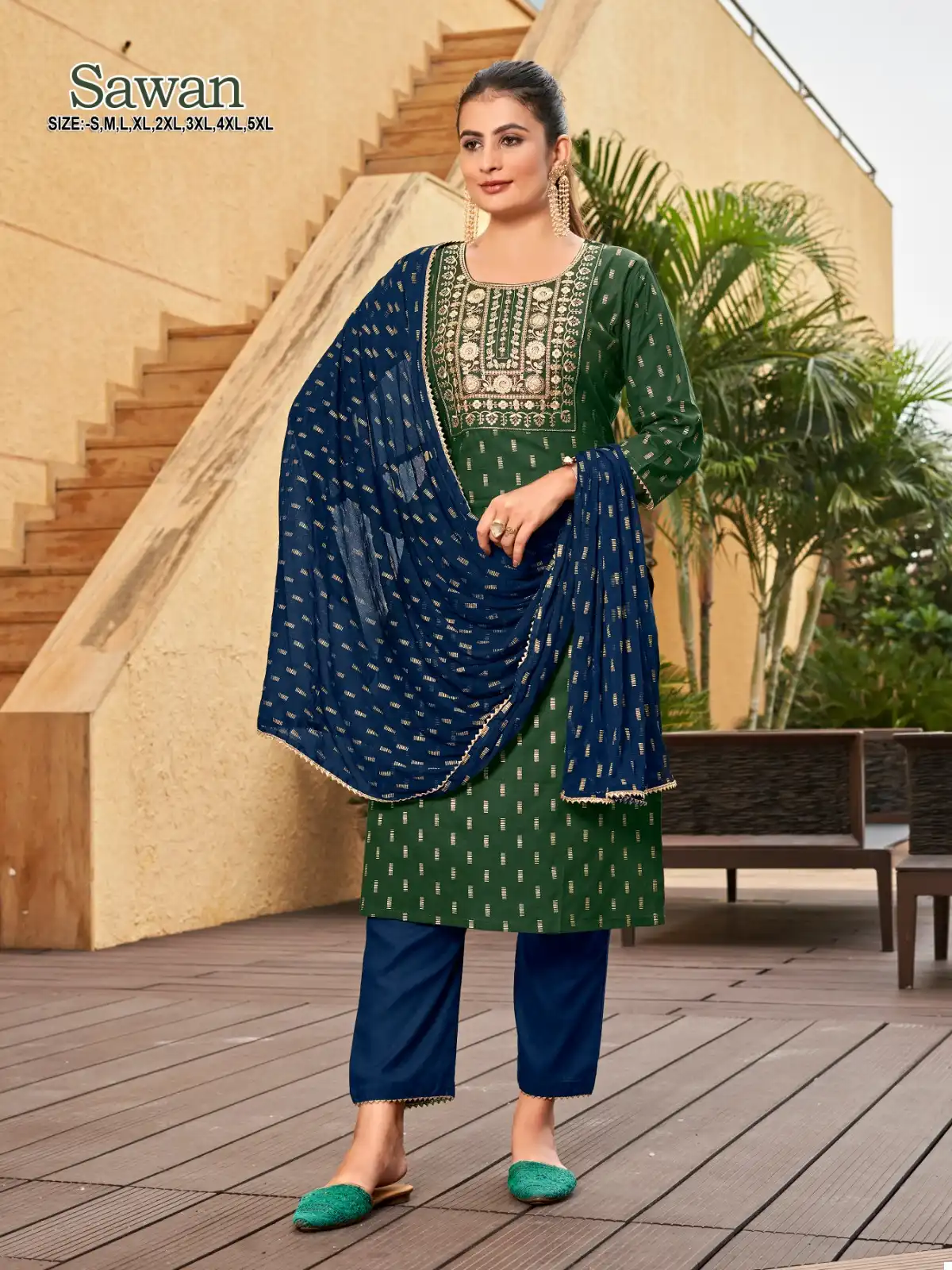 Avc Creation Sawan Rayon Wholesale Readymade Salwar Suit Catalog — Wholesale Salwar Suits, MPA wholesale from Surat - Gallery Image 3