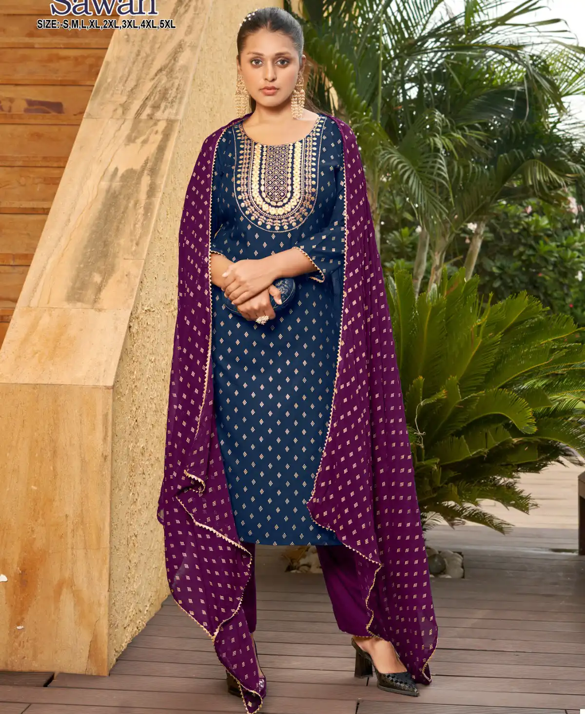 Avc Creation Sawan Rayon Wholesale Readymade Salwar Suit Catalog — Wholesale Salwar Suits, MPA wholesale from Surat — view 1