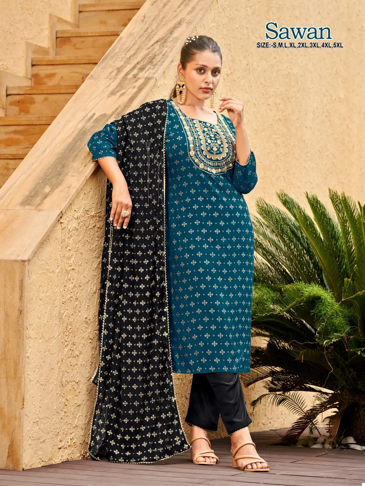 Avc Creation Sawan Rayon Wholesale Readymade Salwar Suit Catalog — Wholesale Salwar Suits, MPA wholesale from Surat - Gallery Image 6