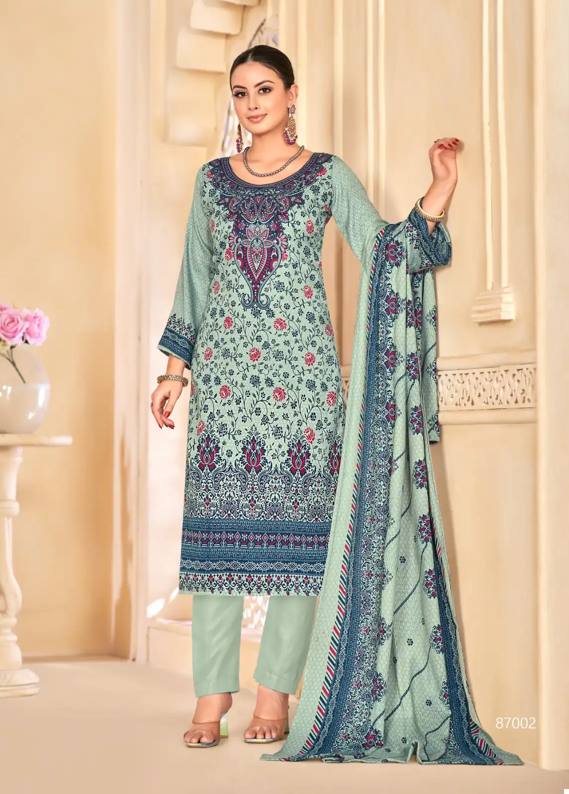 Skt Sitaara Pashmina Wholesale Winter Wear Suits Catalog — Wholesale Salwar Suits, MPA wholesale from Surat - Gallery Image 4