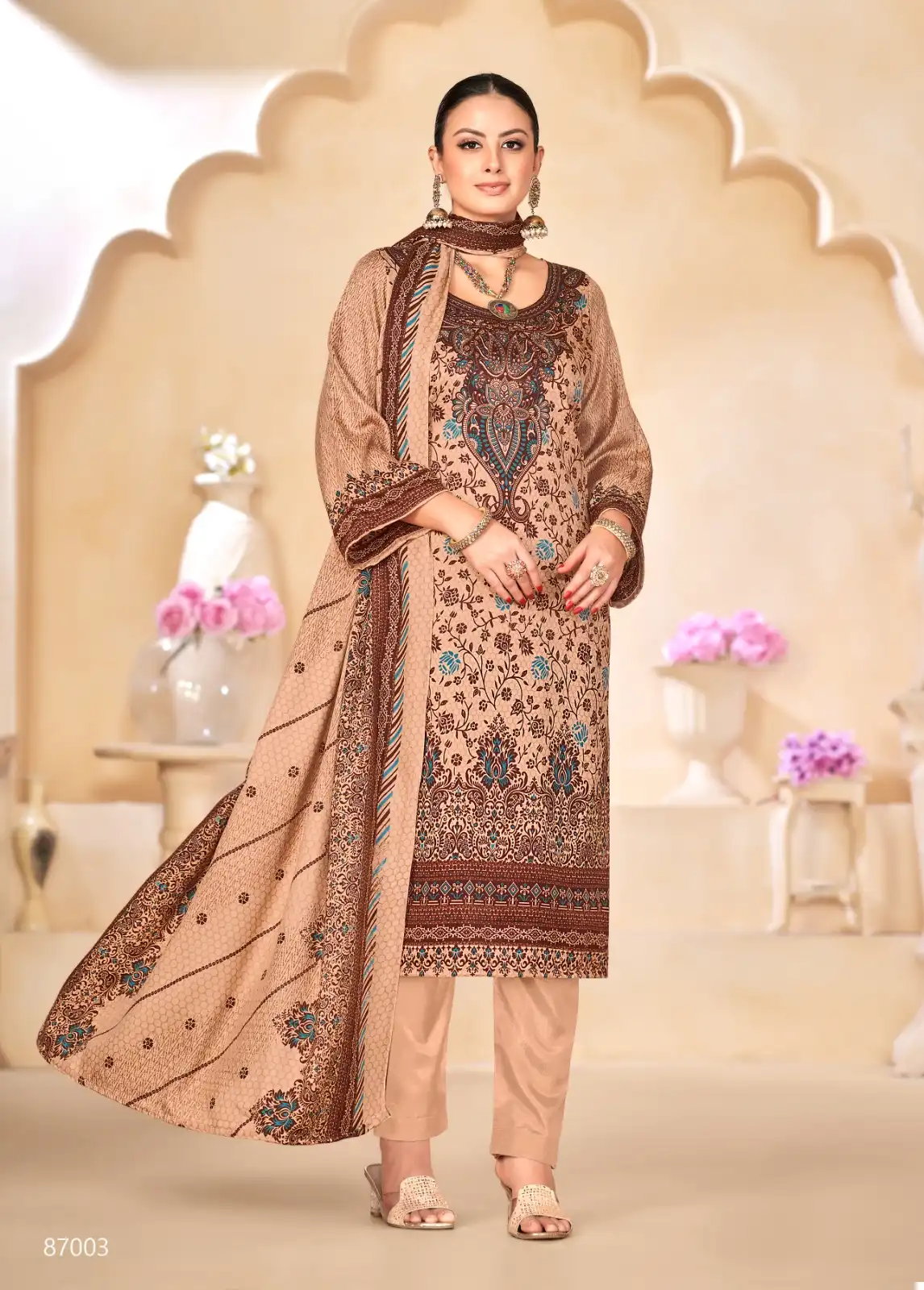 Skt Sitaara Pashmina Wholesale Winter Wear Suits Catalog — Wholesale Salwar Suits, MPA wholesale from Surat - Gallery Image 5