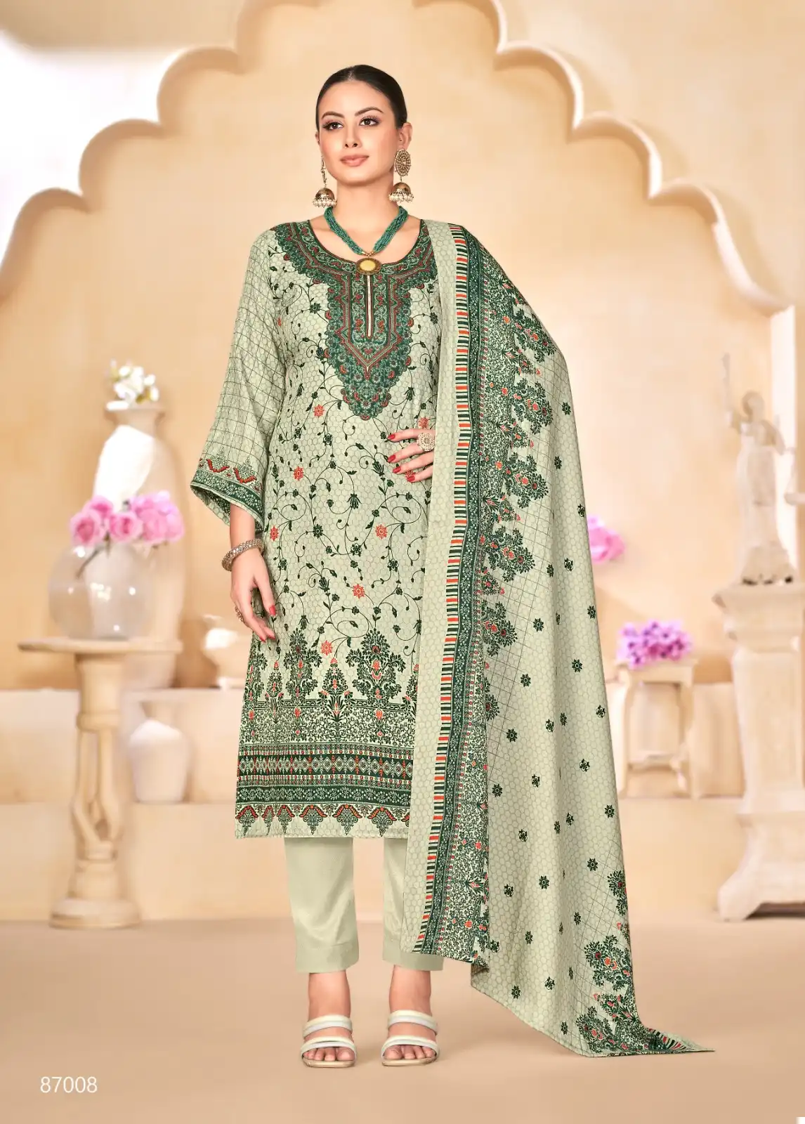 Skt Sitaara Pashmina Wholesale Winter Wear Suits Catalog — Wholesale Salwar Suits, MPA wholesale from Surat - Gallery Image 7
