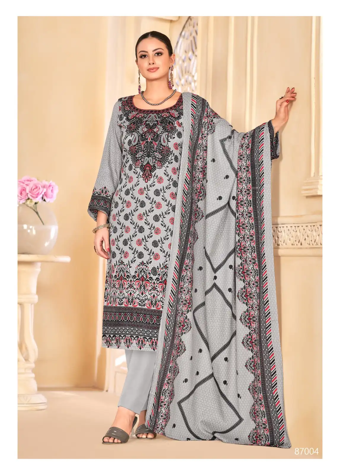 Skt Sitaara Pashmina Wholesale Winter Wear Suits Catalog — Wholesale Salwar Suits, MPA wholesale from Surat - Gallery Image 8