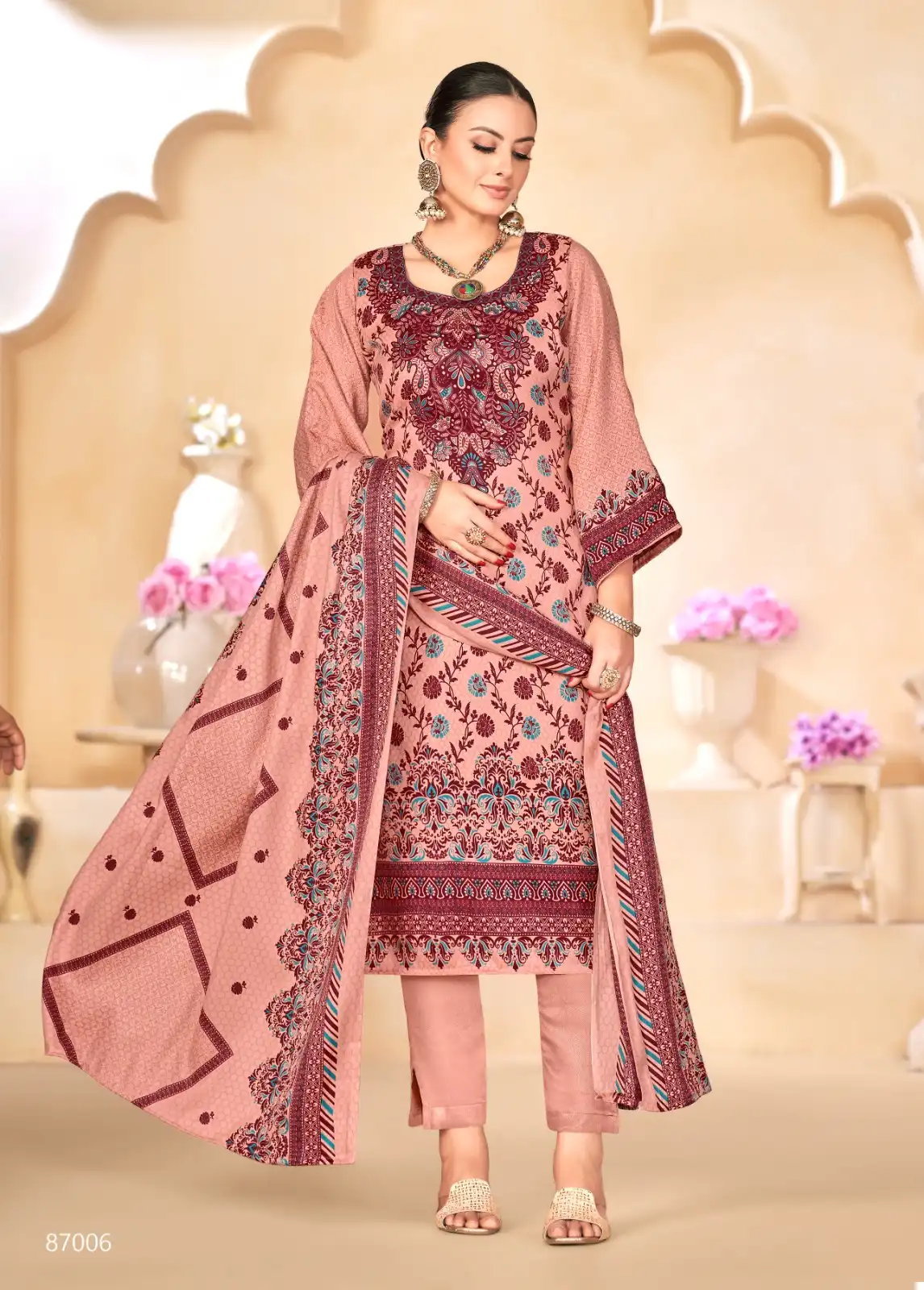 Skt Sitaara Pashmina Wholesale Winter Wear Suits Catalog — Wholesale Salwar Suits, MPA wholesale from Surat - Gallery Image 2