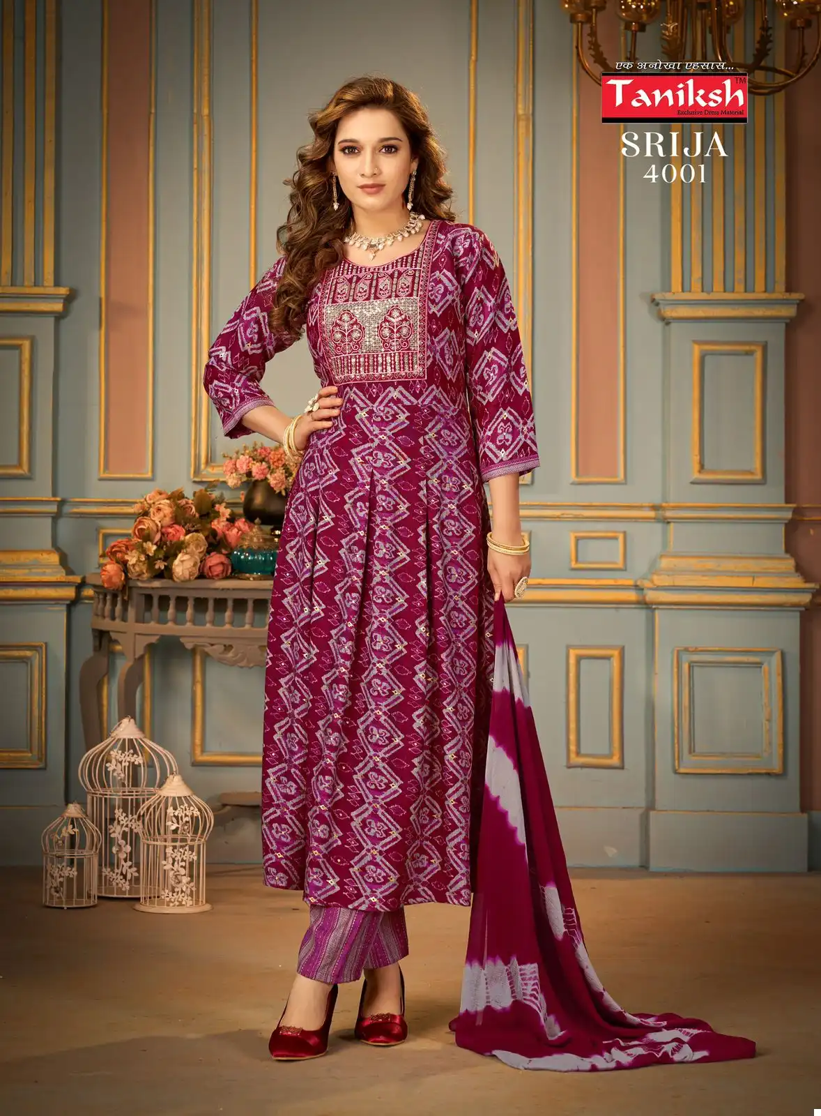 Taniksh Srija Vol 4 Rayon Wholesale Readymade Suit Catalog — Wholesale Salwar Suits, MPA wholesale from Surat - Gallery Image 2