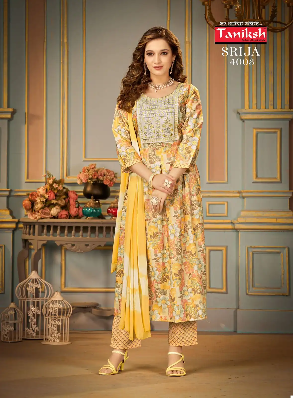 Taniksh Srija Vol 4 Rayon Wholesale Readymade Suit Catalog — Wholesale Salwar Suits, MPA wholesale from Surat - Gallery Image 7