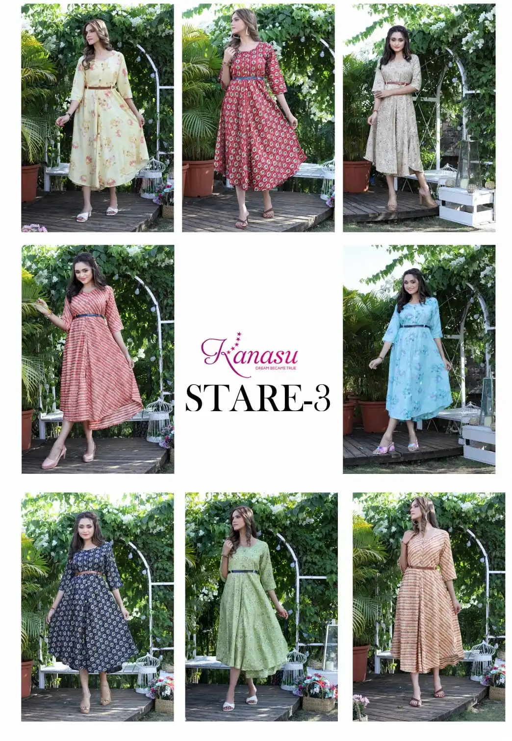 Kanasu Stare Vol 3 Heavy Rayon Capsule Wholesale Long Kurtis Catalog — Wholesale Kurtis, MPA wholesale from Surat — view 11