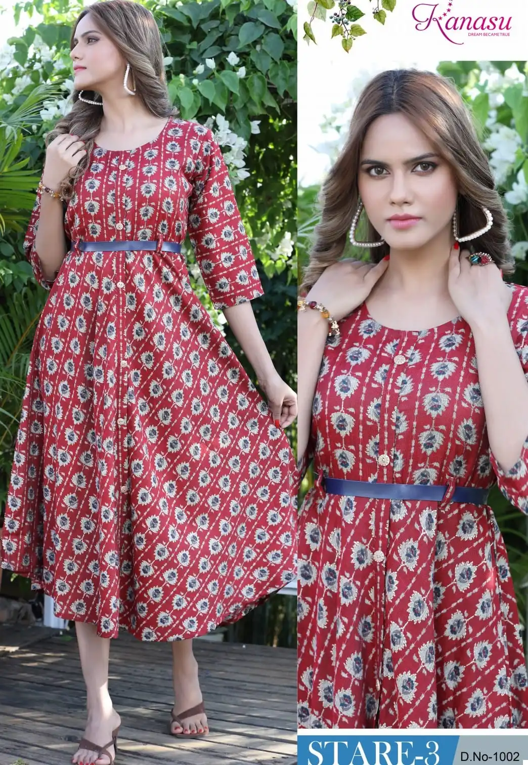 Kanasu Stare Vol 3 Heavy Rayon Capsule Wholesale Long Kurtis Catalog — Wholesale Kurtis, MPA wholesale from Surat — view 10