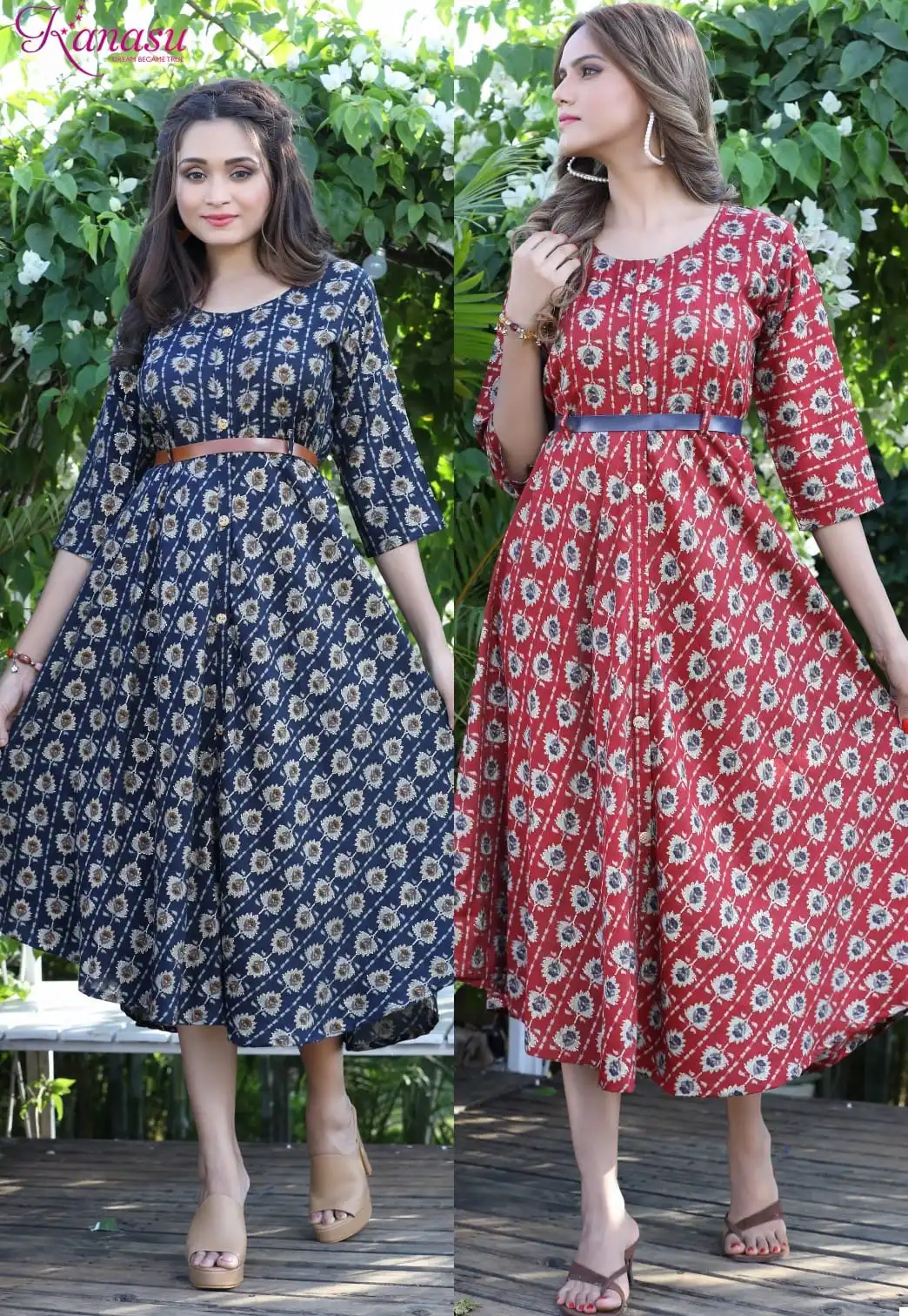 Kanasu Stare Vol 3 Heavy Rayon Capsule Wholesale Long Kurtis Catalog — Wholesale Kurtis, MPA wholesale from Surat — view 3