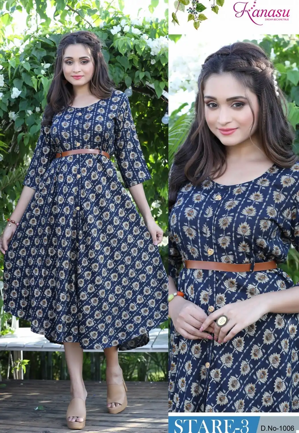 Kanasu Stare Vol 3 Heavy Rayon Capsule Wholesale Long Kurtis Catalog — Wholesale Kurtis, MPA wholesale from Surat — view 6