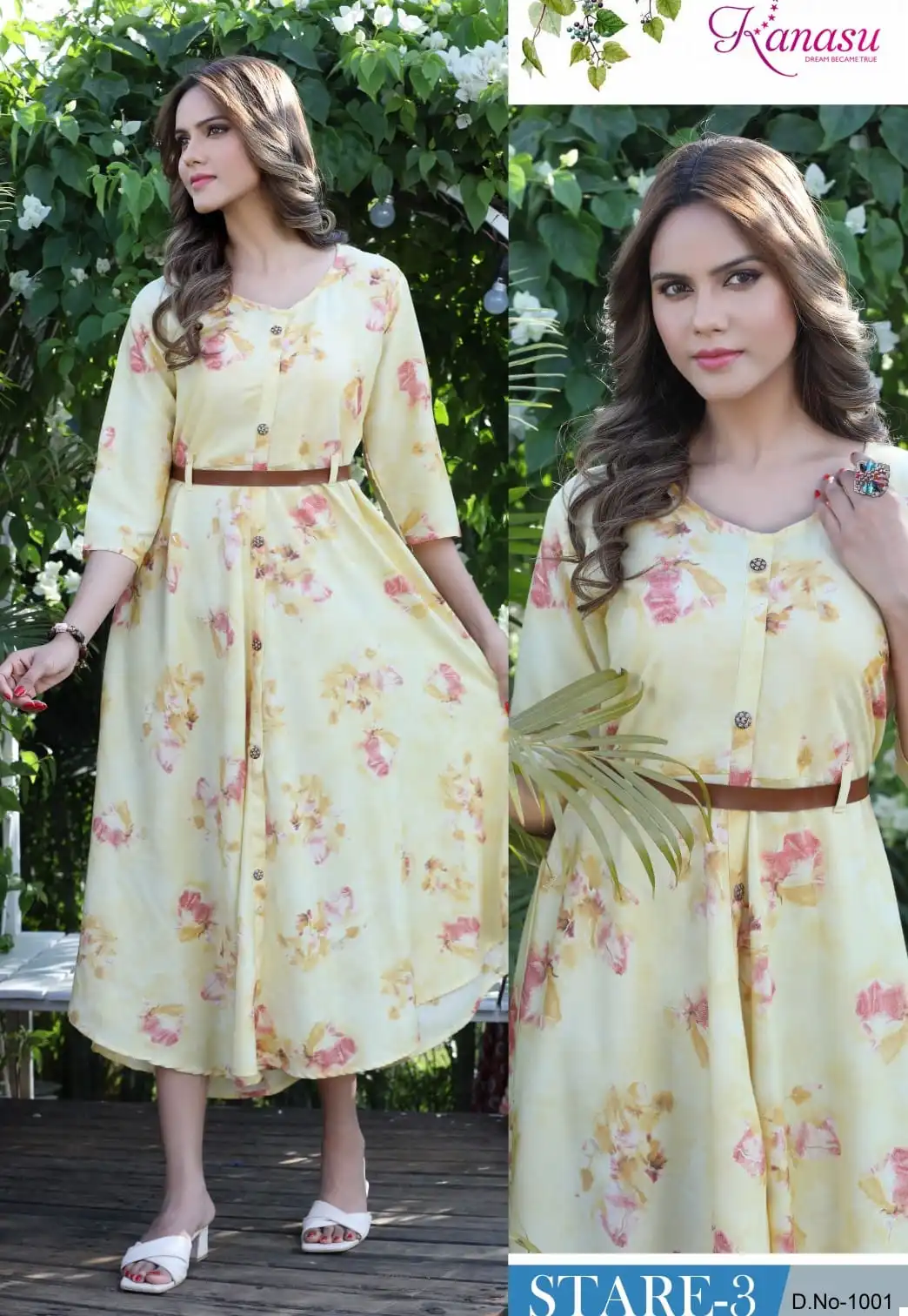 Kanasu Stare Vol 3 Heavy Rayon Capsule Wholesale Long Kurtis Catalog — Wholesale Kurtis, MPA wholesale from Surat — view 9