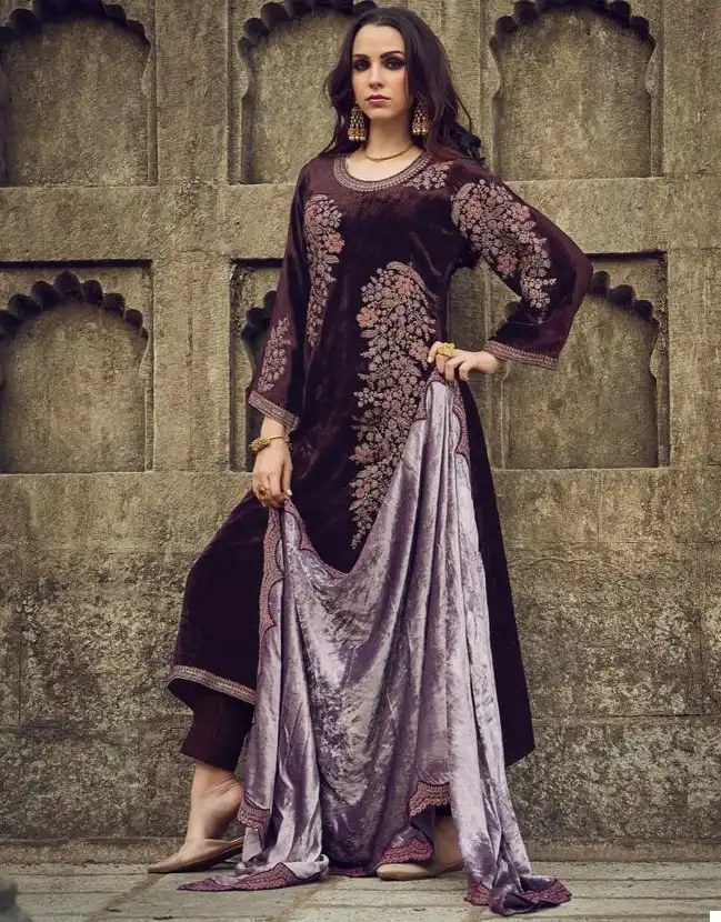 Aiqa Swag Se Swagat Pure Velvet Wholesale Designer Winter Wear Salwar Suit Catalog — Wholesale Salwar Suits, MPA wholesale from Surat — view 1