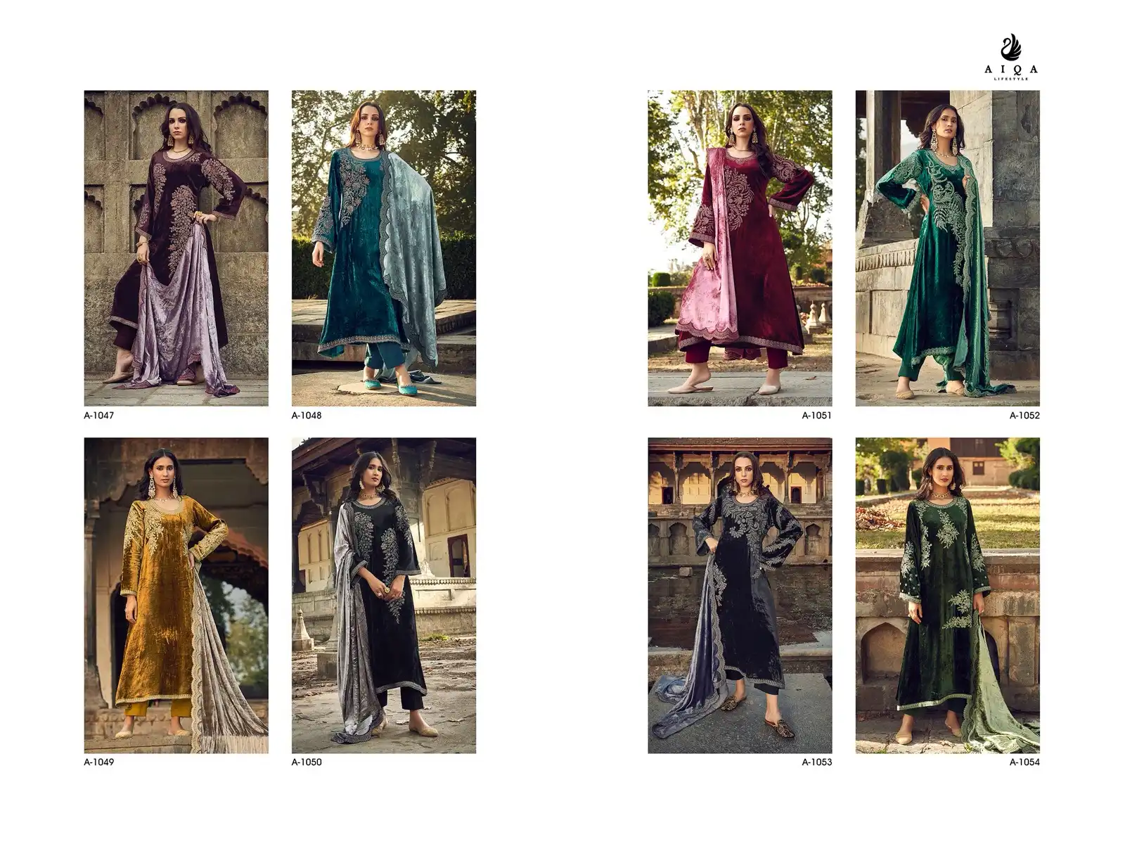 Aiqa Swag Se Swagat Pure Velvet Wholesale Designer Winter Wear Salwar Suit Catalog — Wholesale Salwar Suits, MPA wholesale from Surat — view 8
