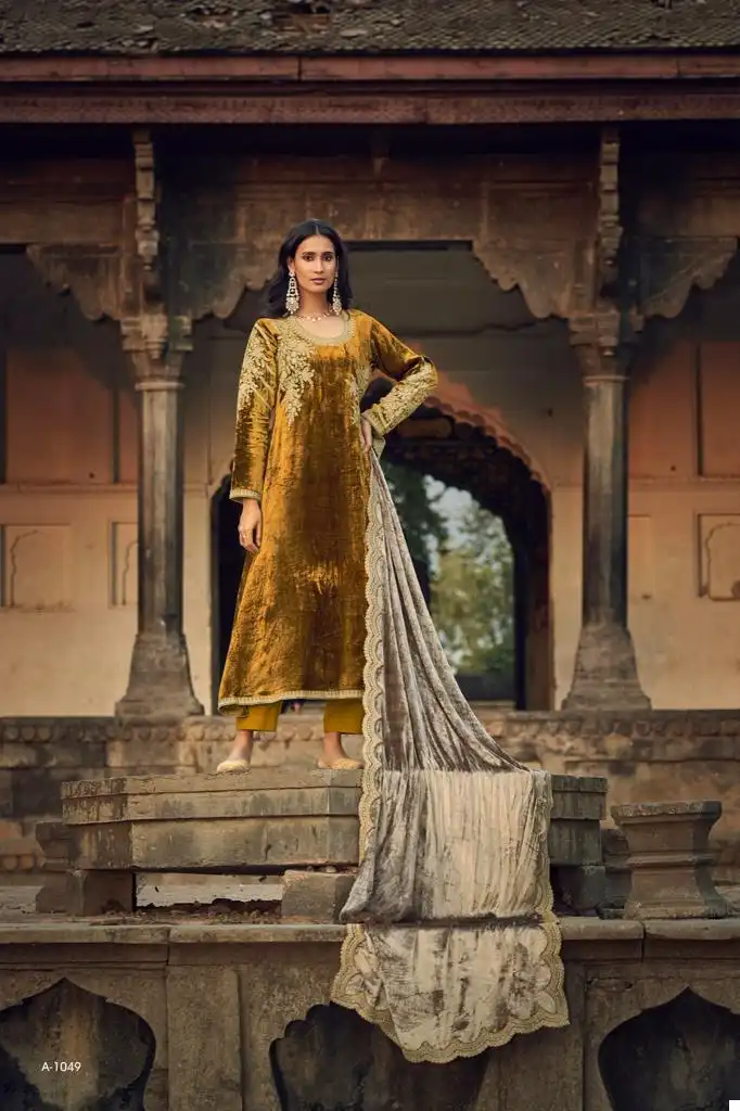Aiqa Swag Se Swagat Pure Velvet Wholesale Designer Winter Wear Salwar Suit Catalog — Wholesale Salwar Suits, MPA wholesale from Surat - Gallery Image 4