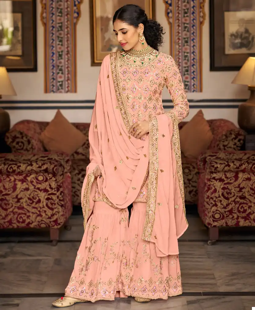 Sabah Kalaki Heavy Faux Georgette Wholesale Designer Salwar Suit Catalog — Wholesale Salwar Suits, MPA wholesale from Surat — view 1