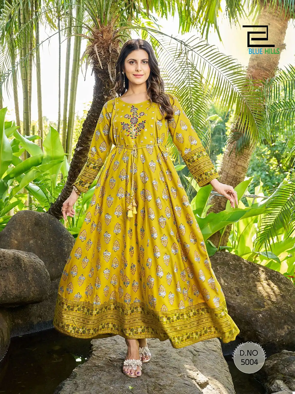 Blue Hills Sandwich Vol 5 Rayon 14Kg Wholesale Anarkali Gown Catalog — Wholesale Kurtis, Blue Hills wholesale from Surat - Gallery Image 5