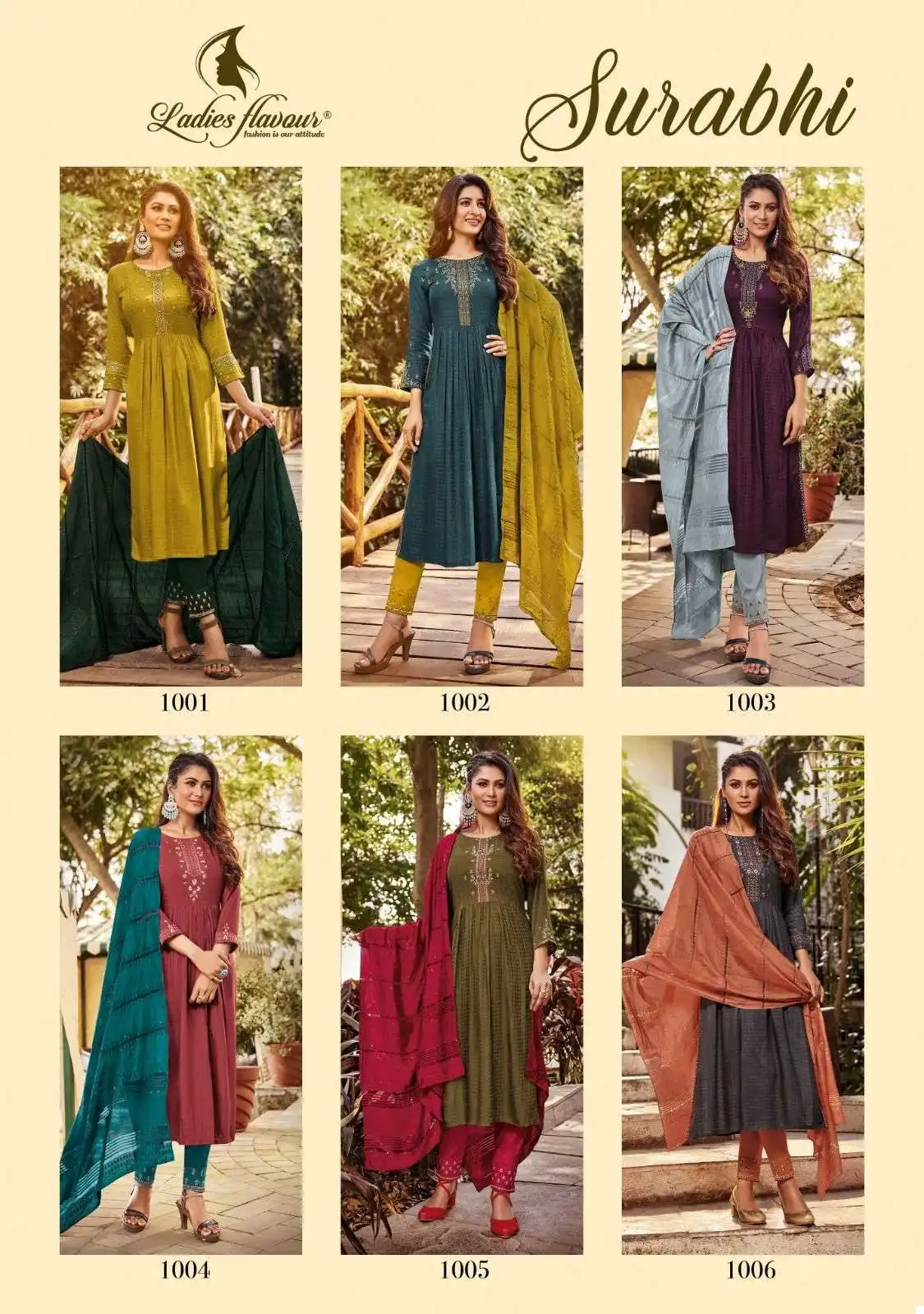 Ladies Flavour Surabhi Vol 1 Heavy Rayon Weaving Wholesale Readymade Salwar Suit Catalog — Wholesale Salwar Suits, MPA wholesale from Surat — view 7