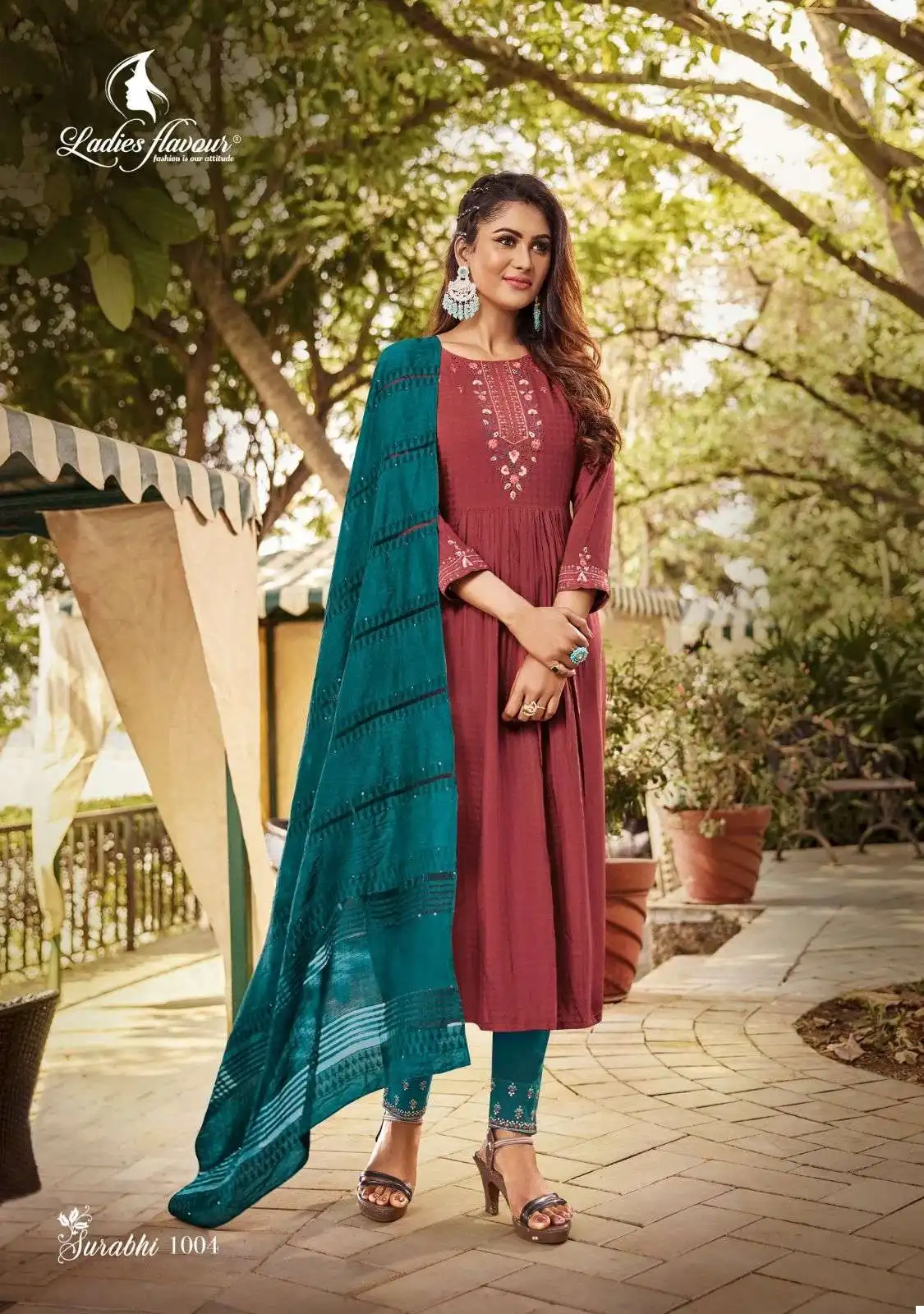 Ladies Flavour Surabhi Vol 1 Heavy Rayon Weaving Wholesale Readymade Salwar Suit Catalog — Wholesale Salwar Suits, MPA wholesale from Surat - Gallery Image 2