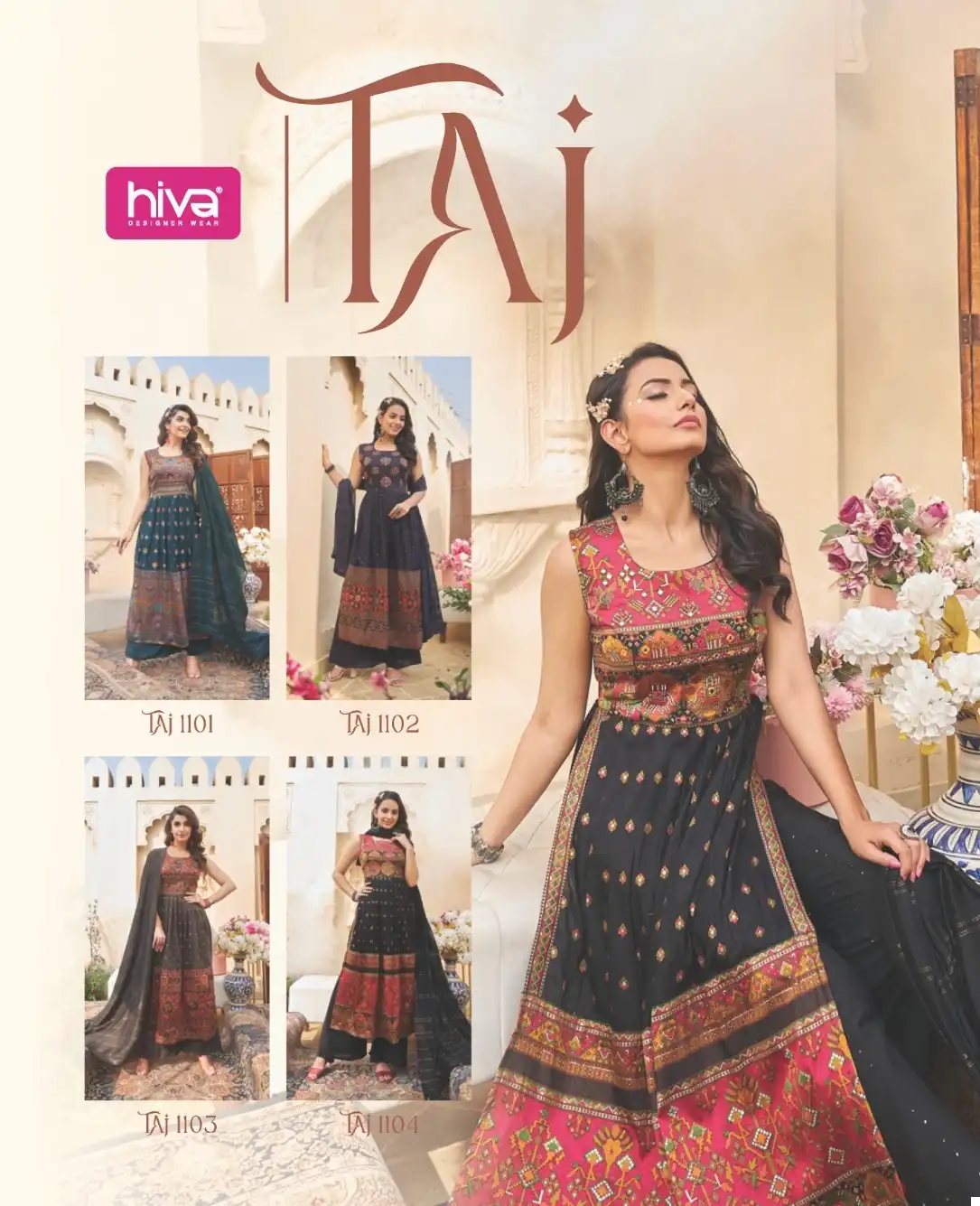 Hiwa Taj Pick &amp; Choose Jacquard Wholesale Designer Readymade Salwar Suit Catalog — Wholesale Salwar Suits, MPA wholesale from Surat — view 5