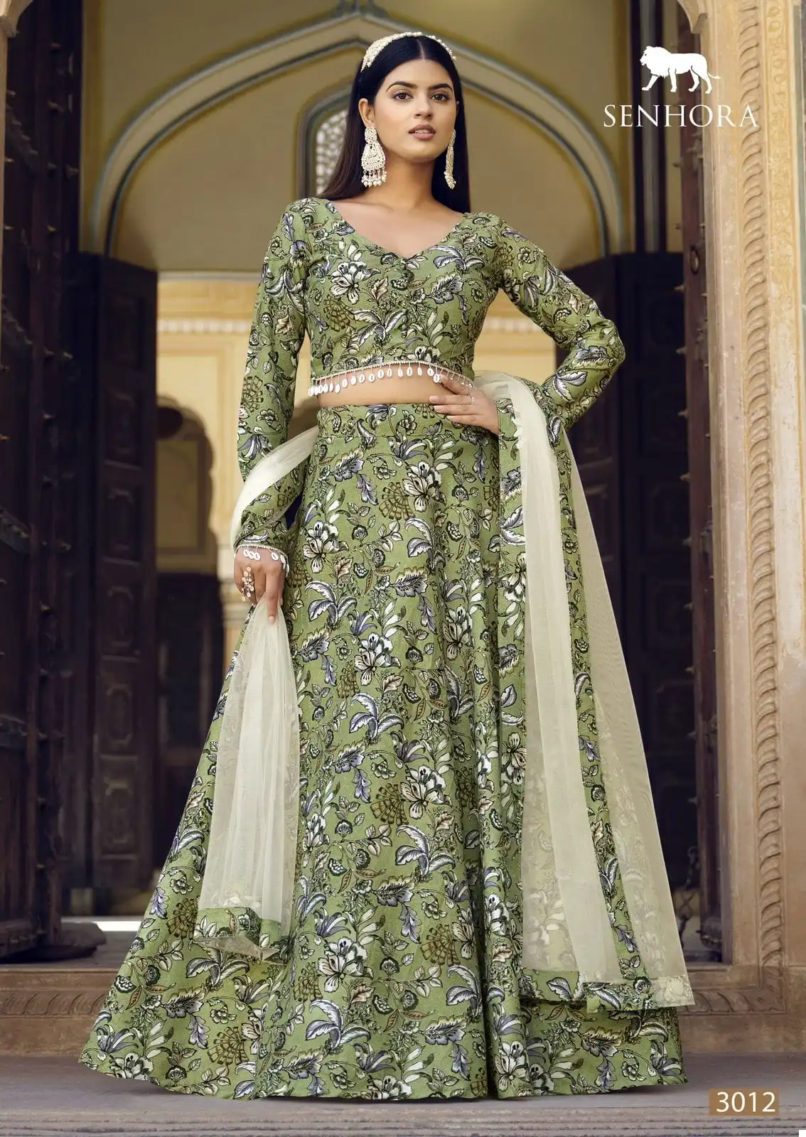 Senhora Titlee Finest Crushed Silk Wholesale Lehenga — Wholesale Lehenga, MPA wholesale from Surat - Gallery Image 2