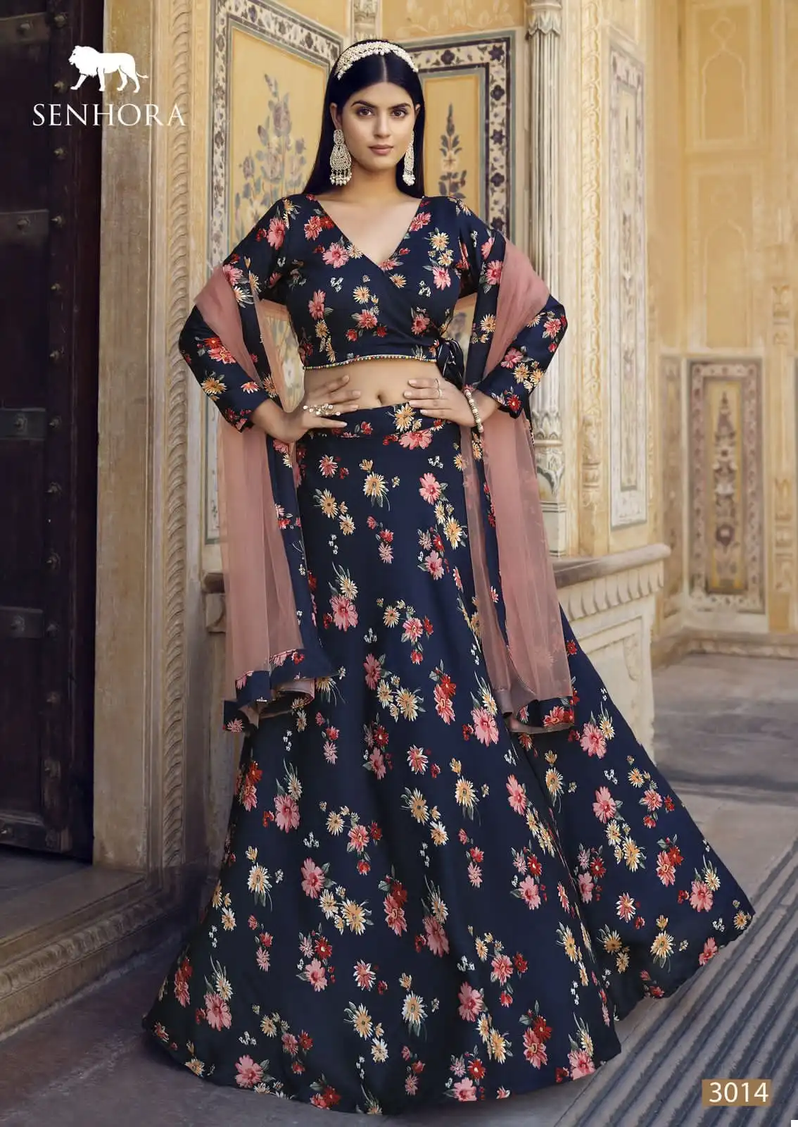 Senhora Titlee Finest Crushed Silk Wholesale Lehenga — Wholesale Lehenga, MPA wholesale from Surat - Gallery Image 4