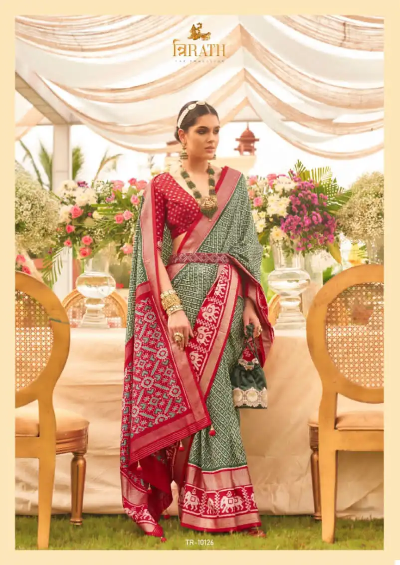 Trirath Utsav Patola Mercerized New Sigma Silk Wholesale Sarees — Wholesale Sarees, MPA wholesale from Surat - Gallery Image 7