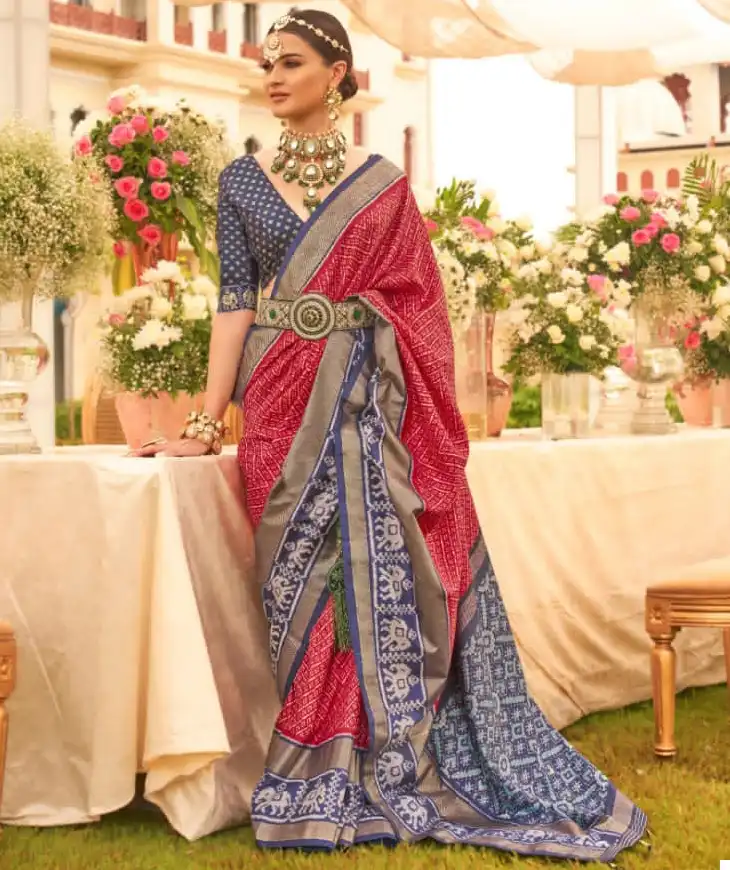 Trirath Utsav Patola Mercerized New Sigma Silk Wholesale Sarees — Wholesale Sarees, MPA wholesale from Surat — view 1