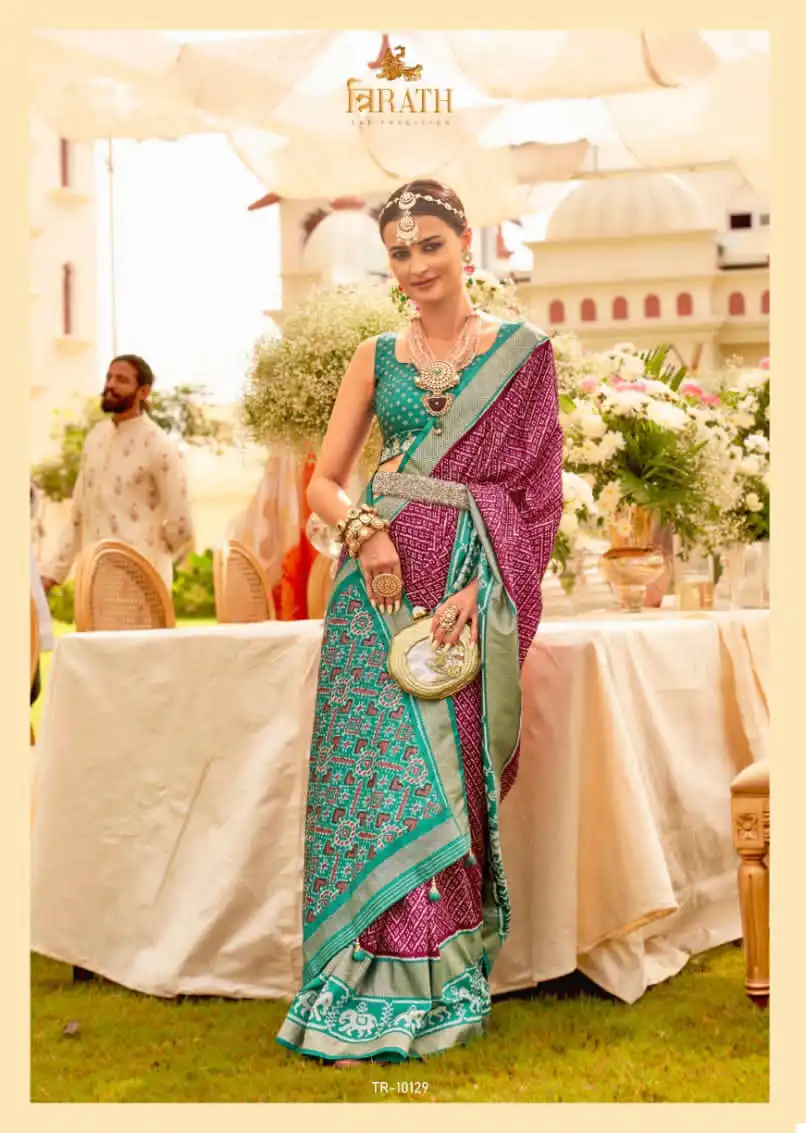 Trirath Utsav Patola Mercerized New Sigma Silk Wholesale Sarees — Wholesale Sarees, MPA wholesale from Surat - Gallery Image 8
