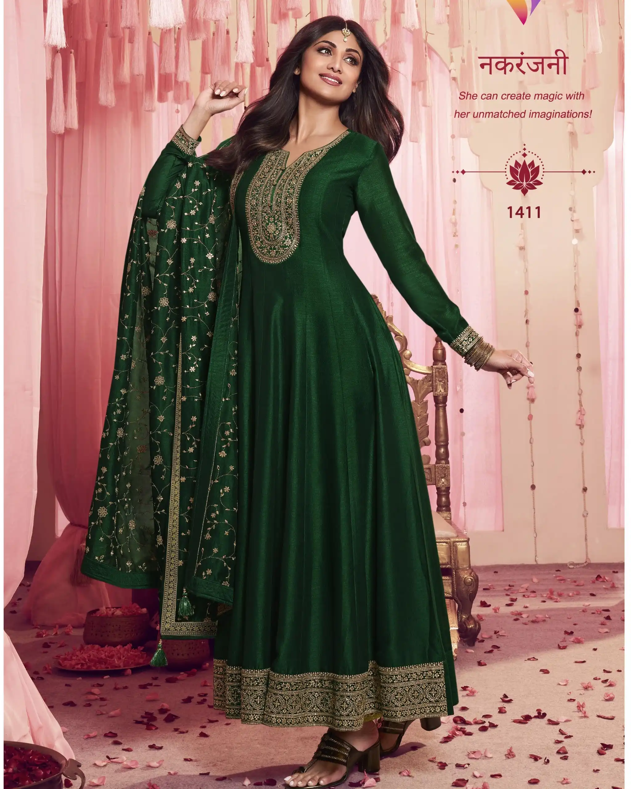 Vatsam Mehndi Collection By Shilpa Bhagal Puri Georgette Silk Wholesale  Readymade Designer Suits Catalog - Vardan Ethnic