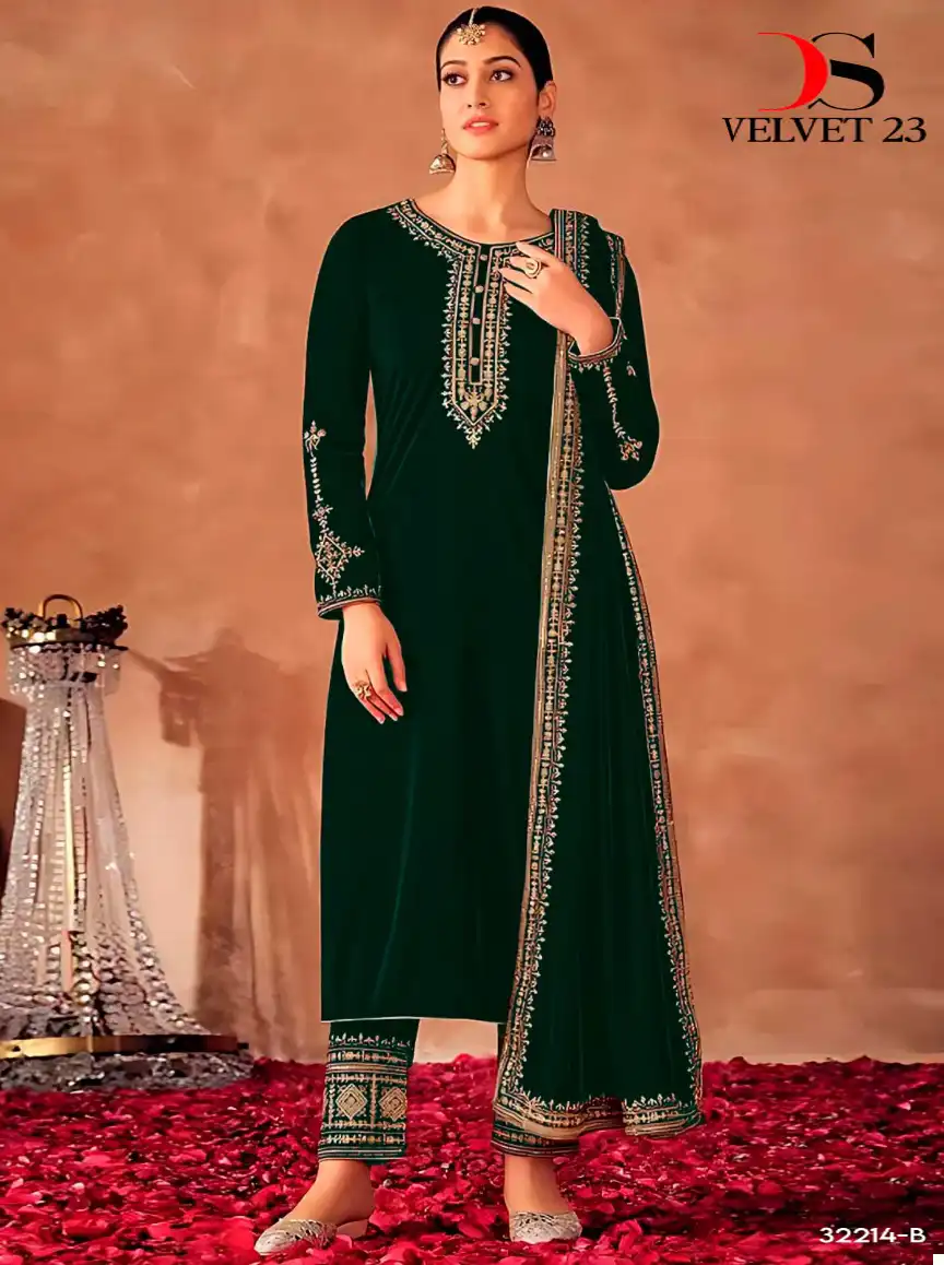 Deepsy Suits Velvet 23 Velvet Wholesale Designer Winter Wear Salwar Suit — Wholesale Salwar Suits, MPA wholesale from Surat — view 1