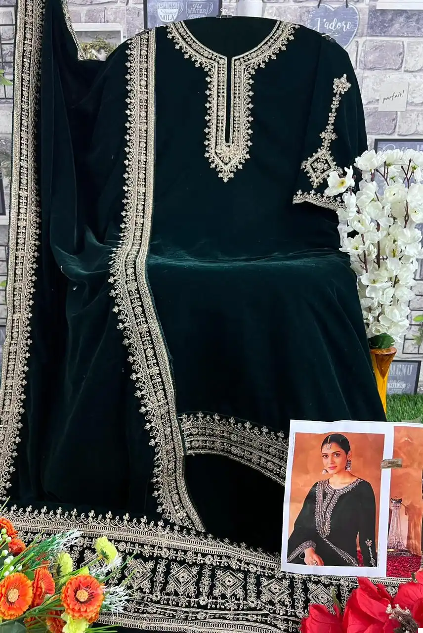 Deepsy Suits Velvet 23 Velvet Wholesale Designer Winter Wear Salwar Suit — Wholesale Salwar Suits, MPA wholesale from Surat - Gallery Image 3