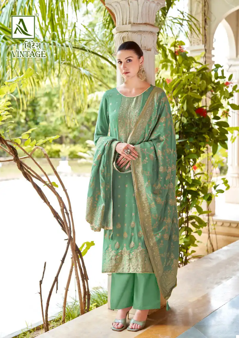 Alok Suits Vintage Pashmina Wholesale Designer Winter Wear Salwar Suit Catalog — Wholesale Salwar Suits, Alok Suit wholesale from Surat - Gallery Image 3