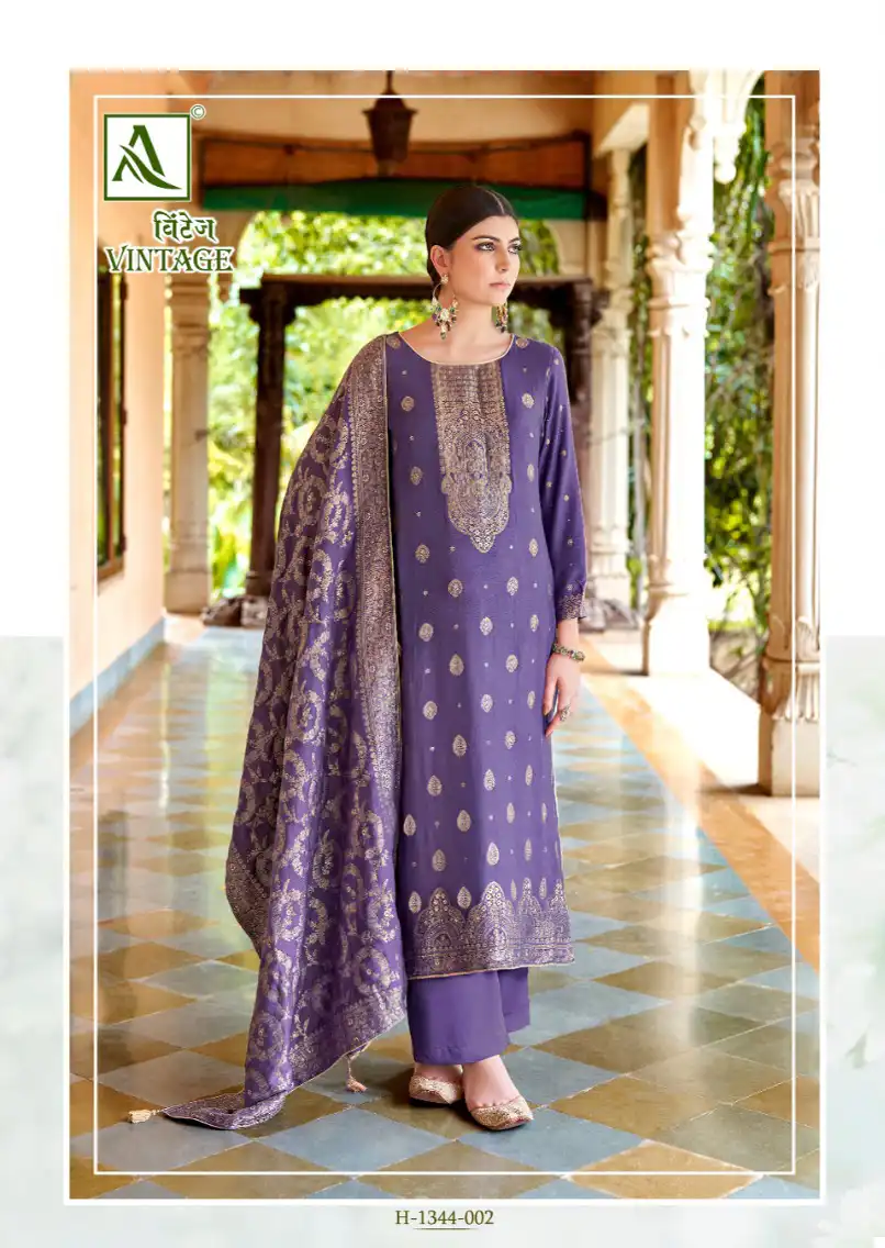 Alok Suits Vintage Pashmina Wholesale Designer Winter Wear Salwar Suit Catalog — Wholesale Salwar Suits, Alok Suit wholesale from Surat - Gallery Image 6