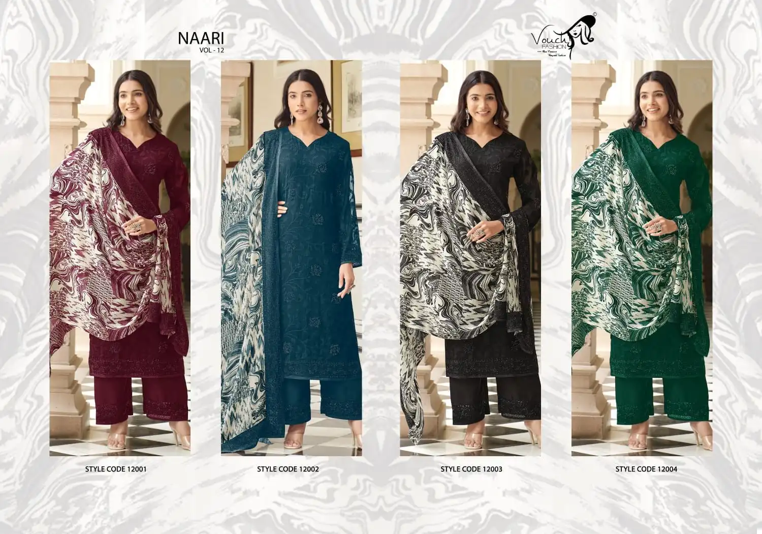 Vouch Naari Vol 12 Heavy Georgette Wholesale Designer Salwar Suit — Wholesale Salwar Suits, MPA wholesale from Surat — view 5