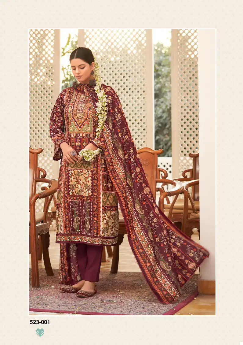 Zulfat Designer Wahida Pashmina Wholesale Fancy Works Winter Salwar Suit Catalog — Wholesale Salwar Suits, MPA wholesale from Surat - Gallery Image 3