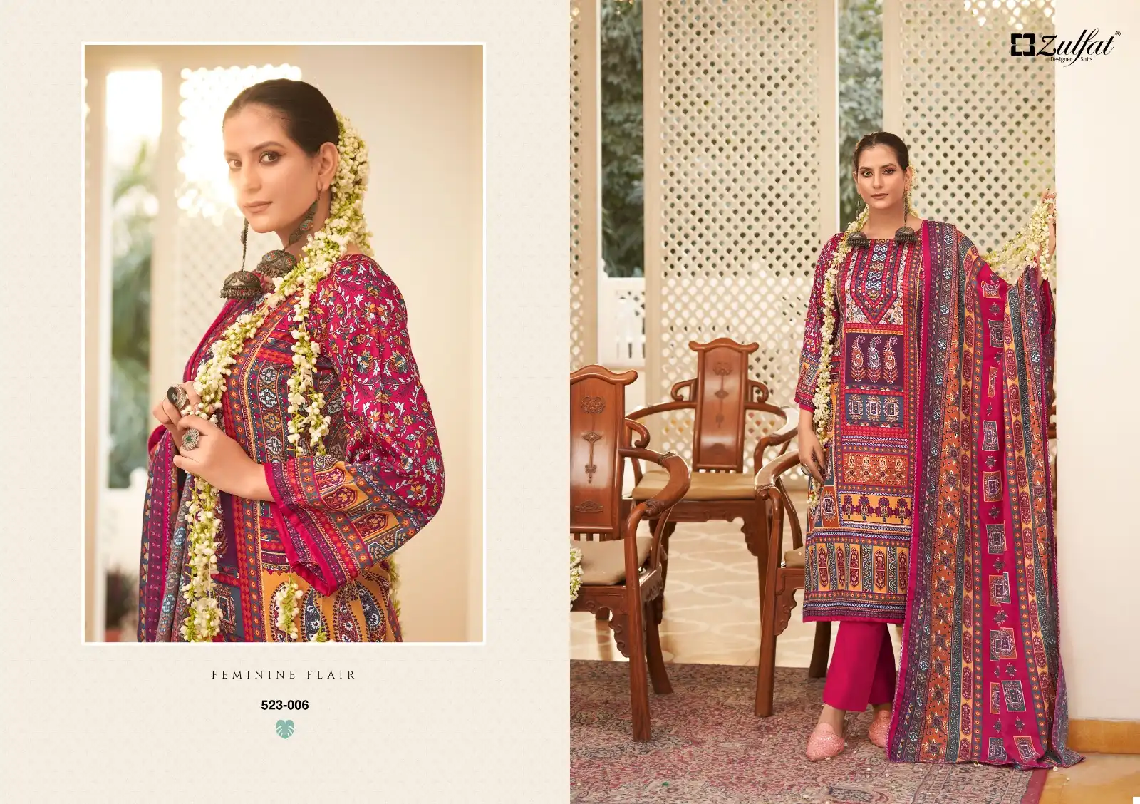 Zulfat Designer Wahida Pashmina Wholesale Fancy Works Winter Salwar Suit Catalog — Wholesale Salwar Suits, MPA wholesale from Surat - Gallery Image 6