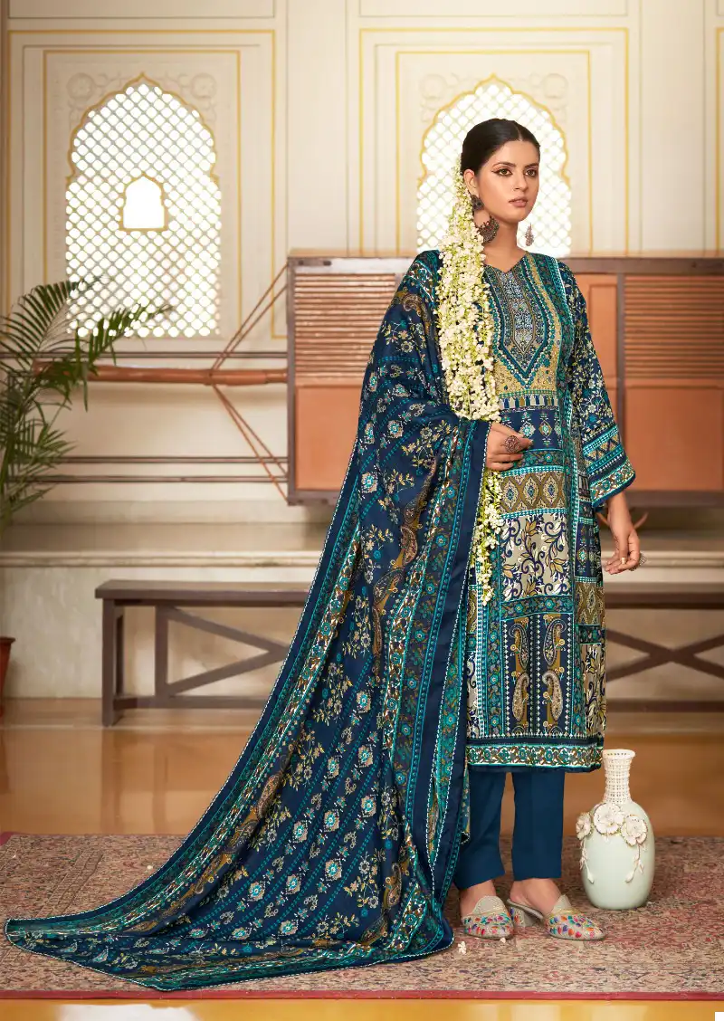 Zulfat Designer Wahida Pashmina Wholesale Fancy Works Winter Salwar Suit Catalog — Wholesale Salwar Suits, MPA wholesale from Surat - Gallery Image 8