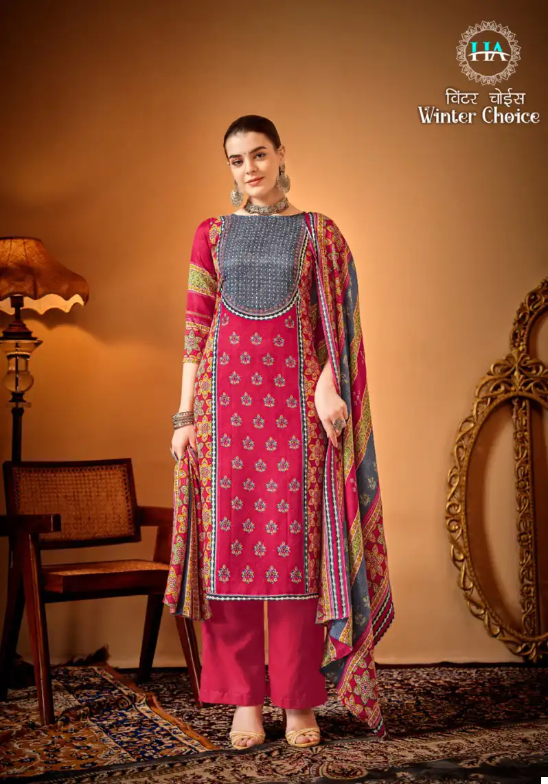Harshit Winter Choice Premium Wool Pashmina Wholesale Winter Wear Suits Catalog — Wholesale Salwar Suits, MPA wholesale from Surat — view 7