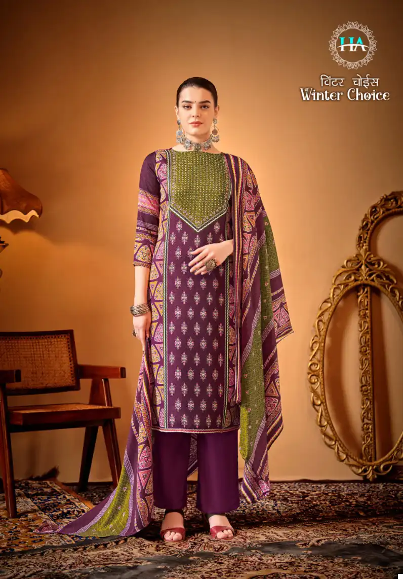 Harshit Winter Choice Premium Wool Pashmina Wholesale Winter Wear Suits Catalog — Wholesale Salwar Suits, MPA wholesale from Surat — view 8