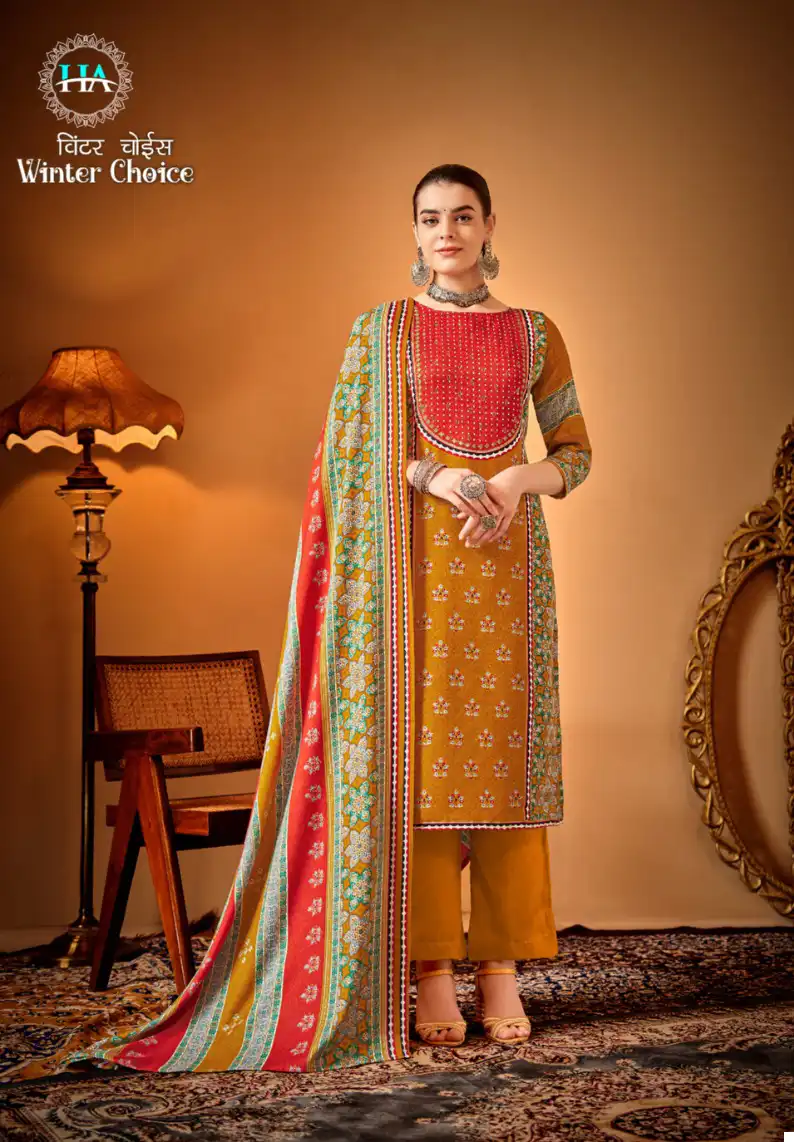 Harshit Winter Choice Premium Wool Pashmina Wholesale Winter Wear Suits Catalog — Wholesale Salwar Suits, MPA wholesale from Surat — view 3