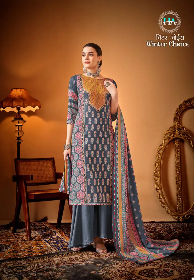 Harshit Winter Choice Premium Wool Pashmina Wholesale Winter Wear Suits Catalog — Wholesale Salwar Suits, MPA wholesale from Surat — view 5