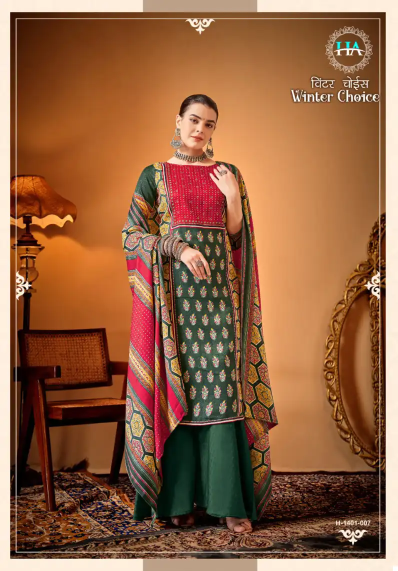 Harshit Winter Choice Premium Wool Pashmina Wholesale Winter Wear Suits Catalog — Wholesale Salwar Suits, MPA wholesale from Surat — view 6