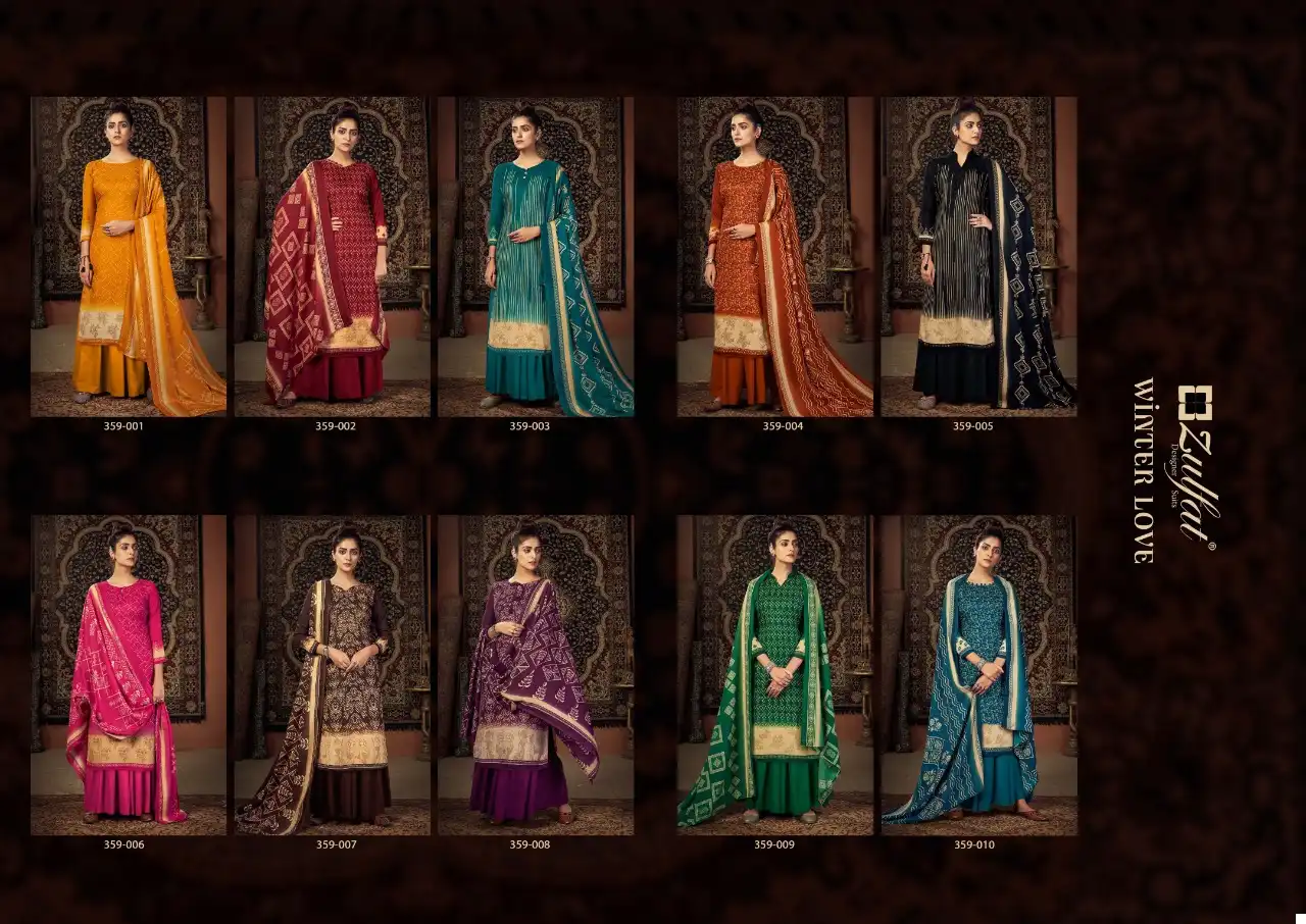 Zulfat Designer Winter Love Pashmina Wholesale Style Prints Winter Salwar Suit Catalog — Wholesale Salwar Suits, MPA wholesale from Surat — view 11