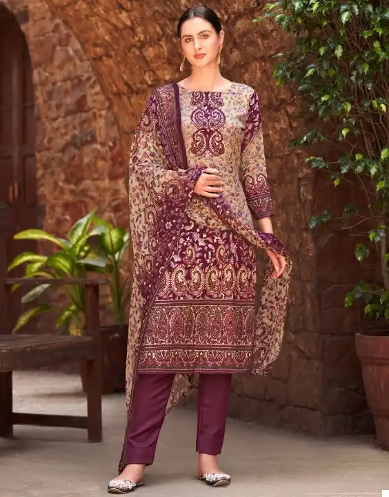 Skt Suits Winter Season Pashmina Wholesale Winter Wear Salwar Suit Catalog — Wholesale Salwar Suits, MPA wholesale from Surat — view 1