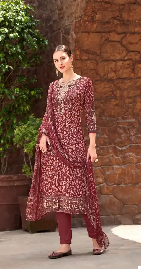 Skt Suits Winter Season Pashmina Wholesale Winter Wear Salwar Suit Catalog — Wholesale Salwar Suits, MPA wholesale from Surat - Gallery Image 5